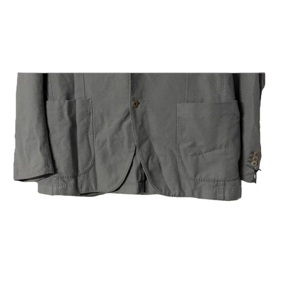 NWT San Remo Mens Long Sleeve Comfort‎ Cotton Casual Gray Jacket Blazer Size 50